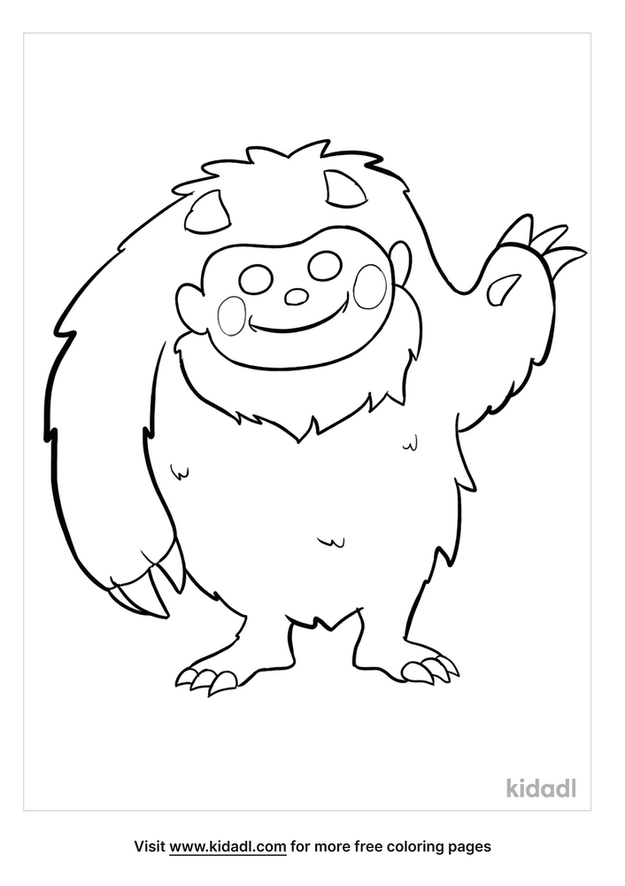 Abominable Snowman Coloring Pages | Free Fantasy-and-characters Coloring  Pages | Kidadl