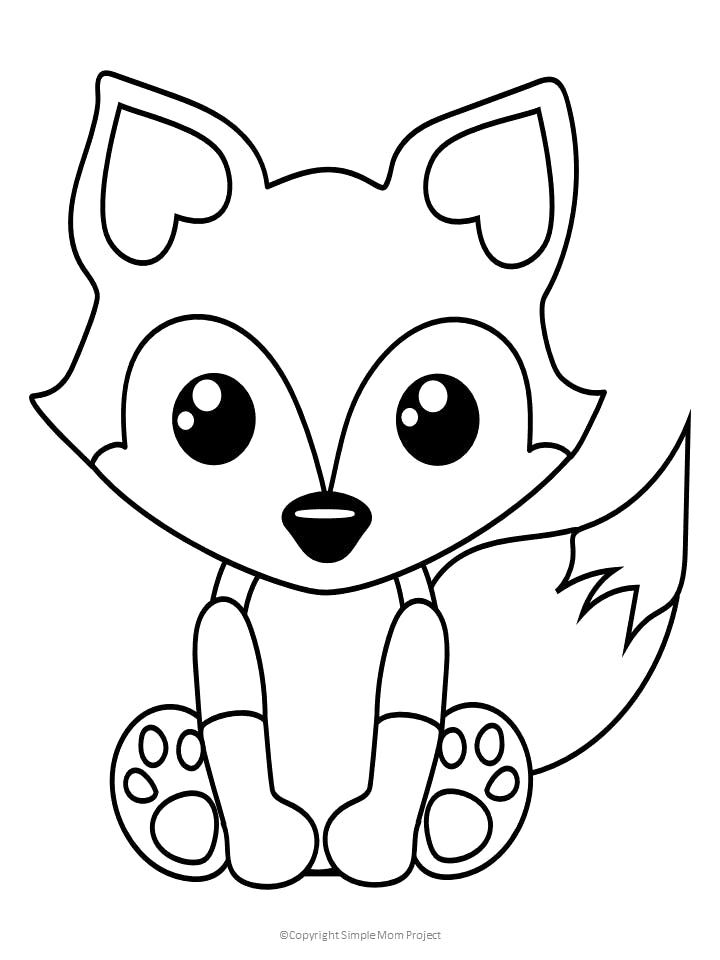 Free Printable Baby Fox Coloring Page | Fox coloring page, Unicorn coloring  pages, Free kids coloring pages