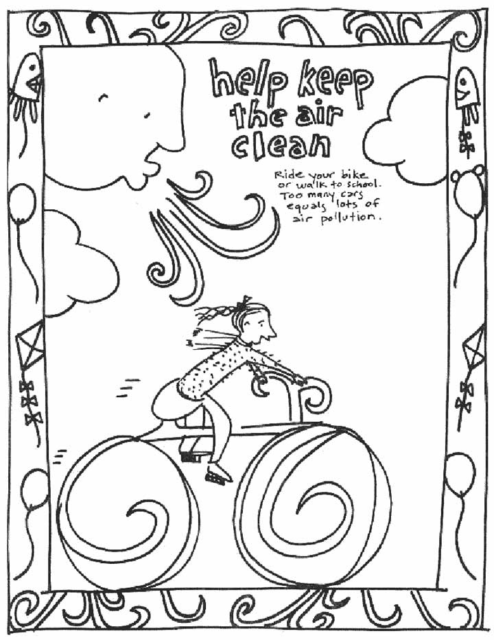 Clean Air - Coloring Page for Kids - Free Printable Picture