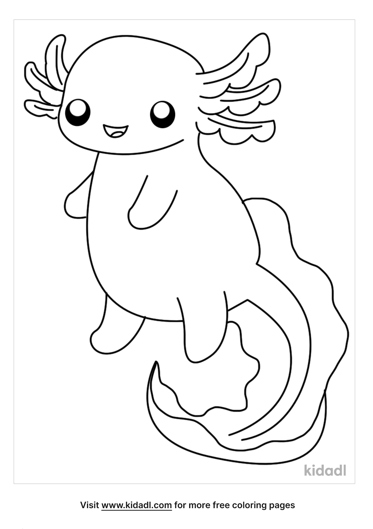 Mexican Axolotl Coloring Pages   Free Animals Coloring Pages ...
