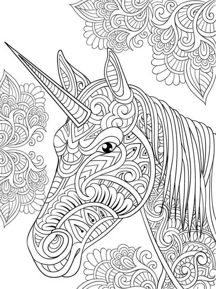 Free Unicorn coloring pages for Adults. Printable to Download Unicorn  coloring pages.