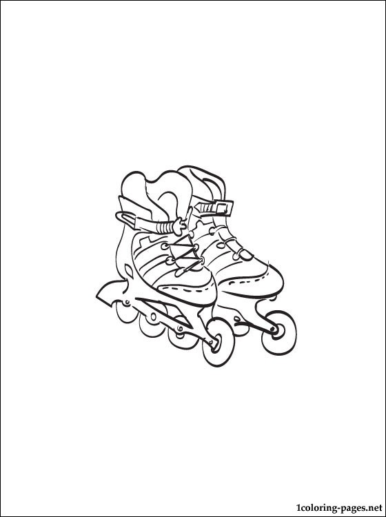 Roller skates coloring page | Coloring pages