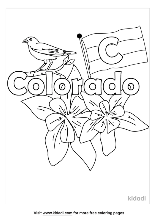 Colorado Coloring Pages | Free World, Geography & Flags Coloring Pages |  Kidadl