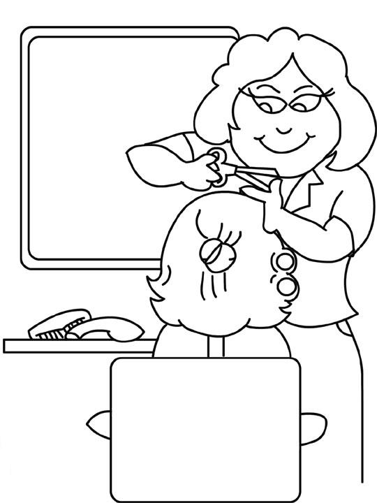 Barber shop coloring pages