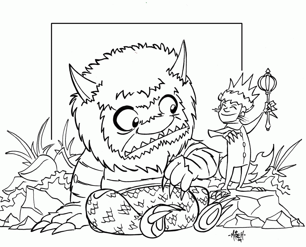 Where The Wild Things Are - Coloring Pages for Kids and for Adults