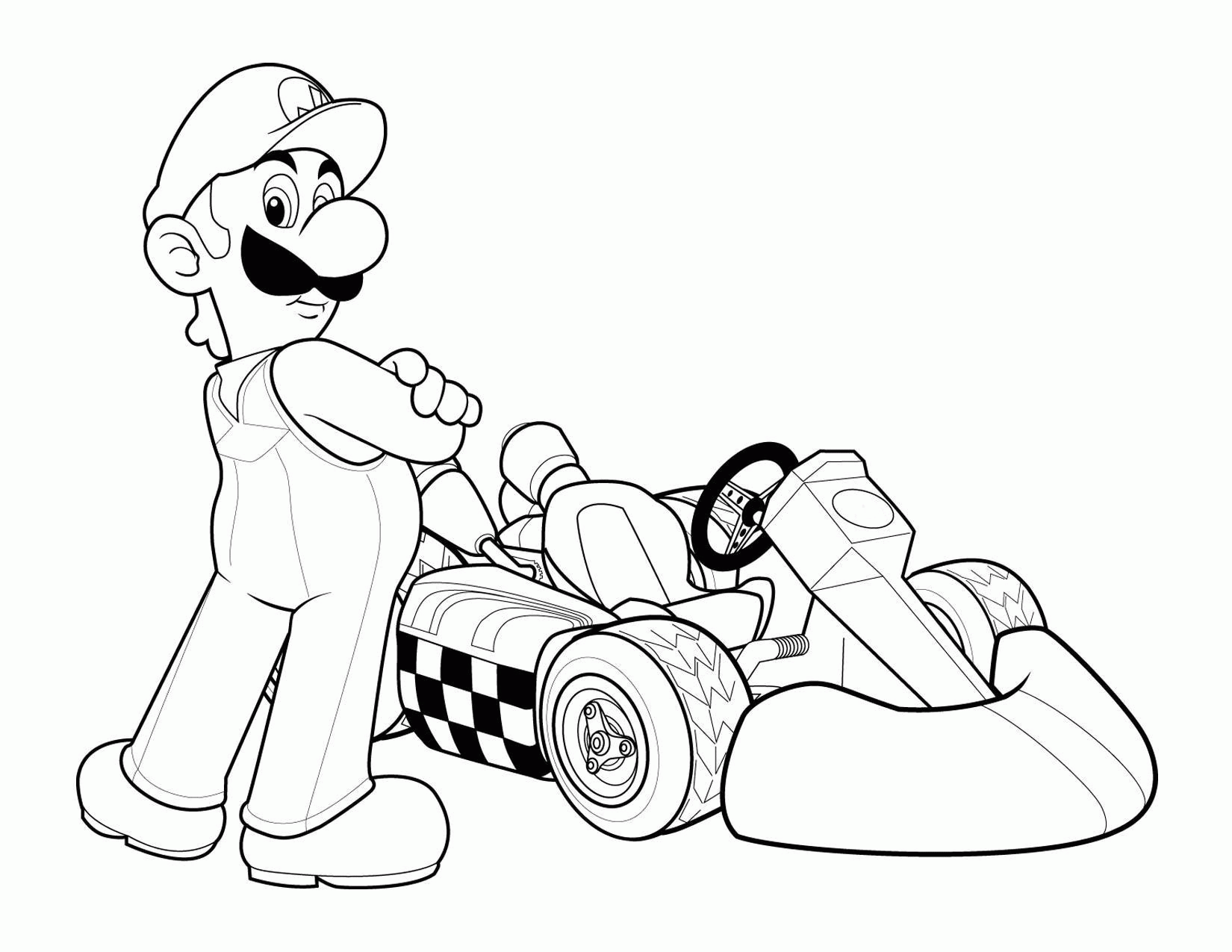 Coloring Pages Mario Kart Coloring Home