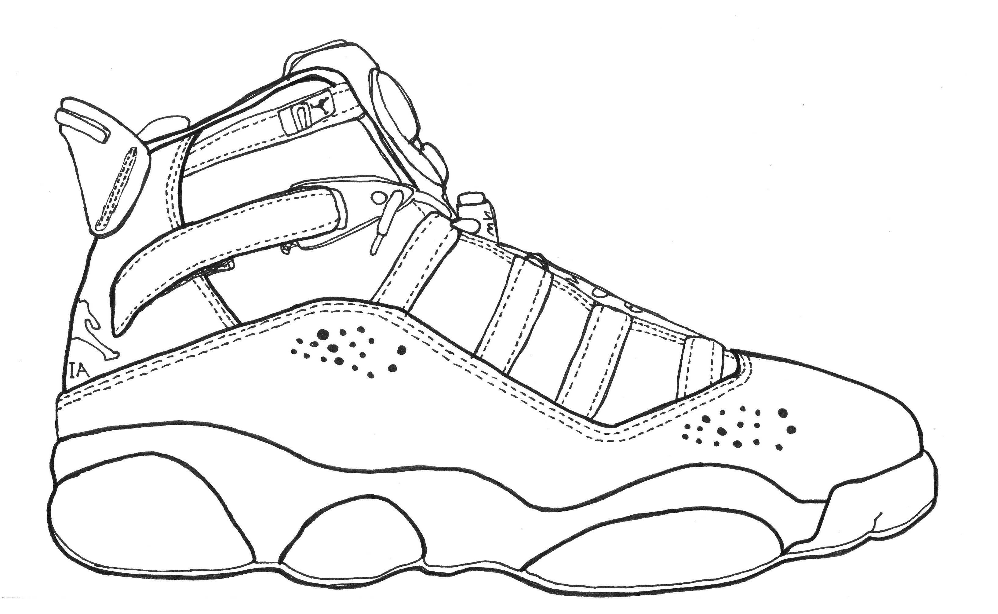 Jordan Sneakers Coloring Pages Coloring Home
