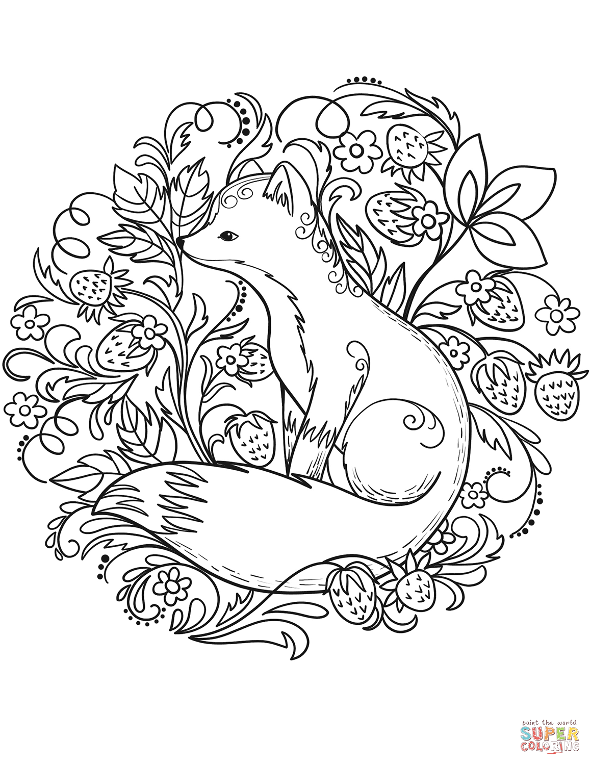 Cute Fox Coloring Pages Coloring Home