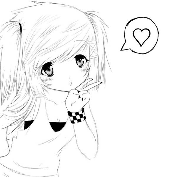 Cute Anime Girls Coloring Pages | Cute anime cat, Super coloring ...