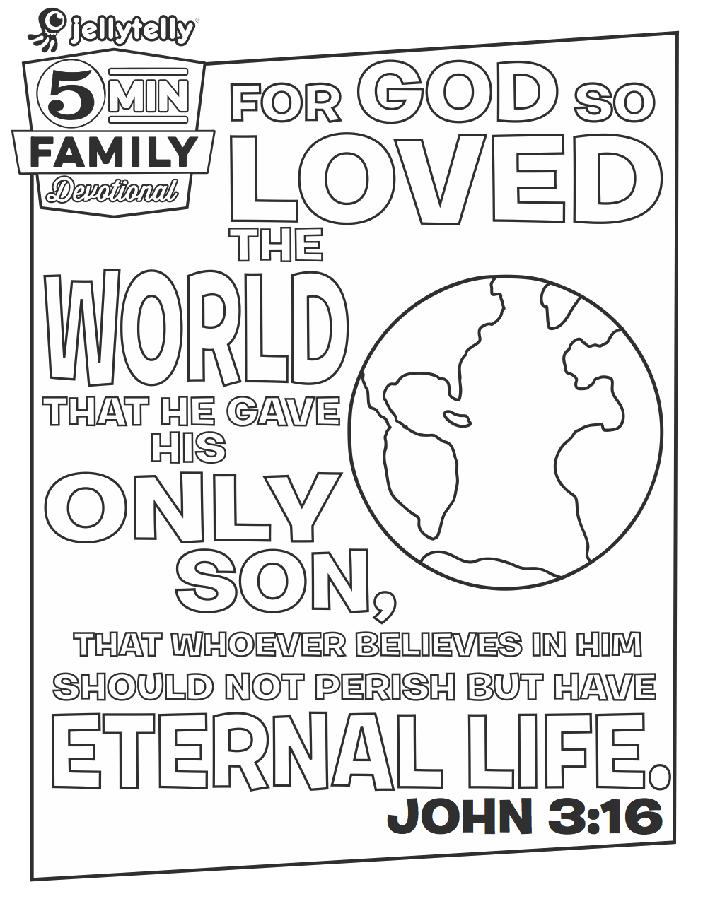 John 3:16 Coloring Pages - Coloring Home