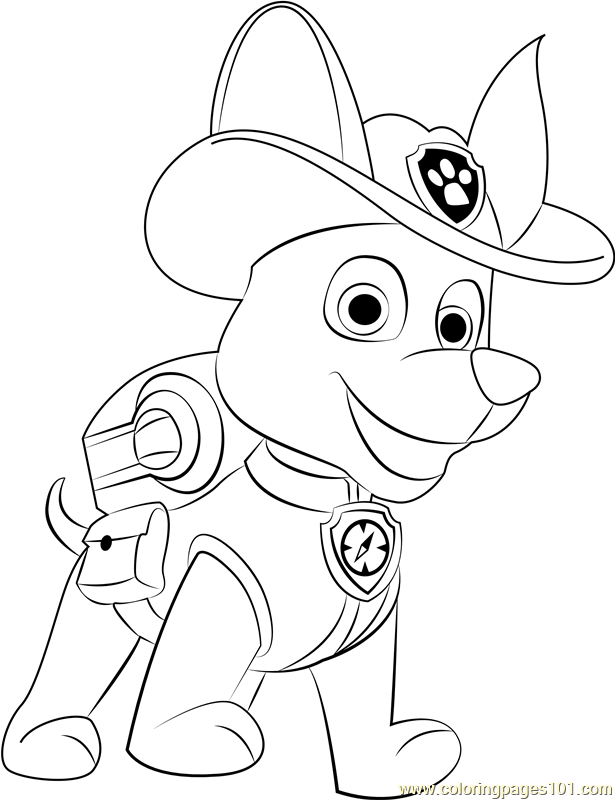 Tracker Coloring Page PAW Patrol Coloring Page Coloring Home