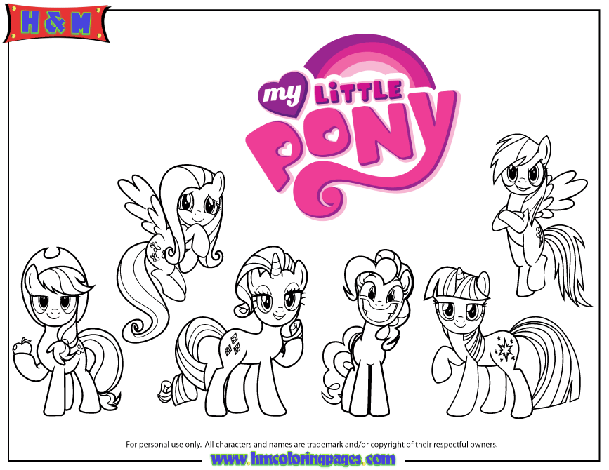 Free Printable My Little Pony Coloring Pages | H & M Coloring Pages
