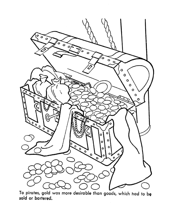 Treasure - Coloring Pages for Kids and for Adults