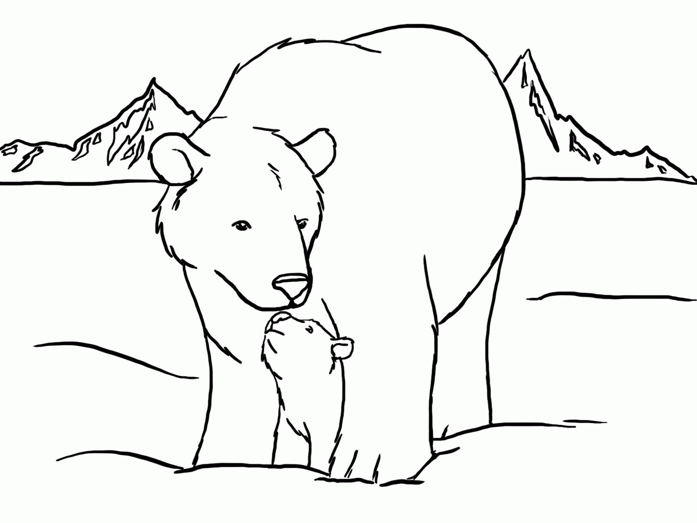 Printable Polar Bear Coloring Pages | Coloring Me