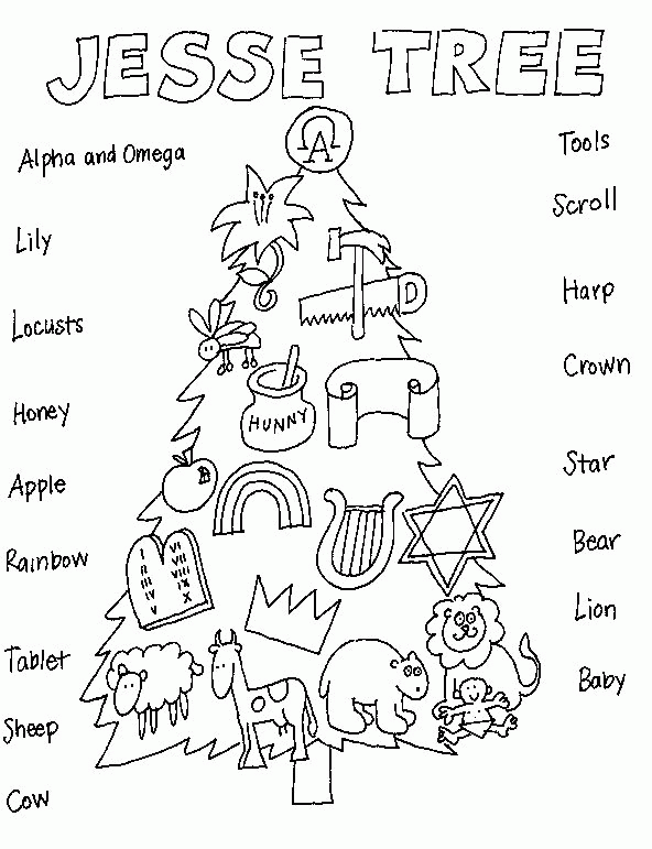 Jesse Tree Coloring Page