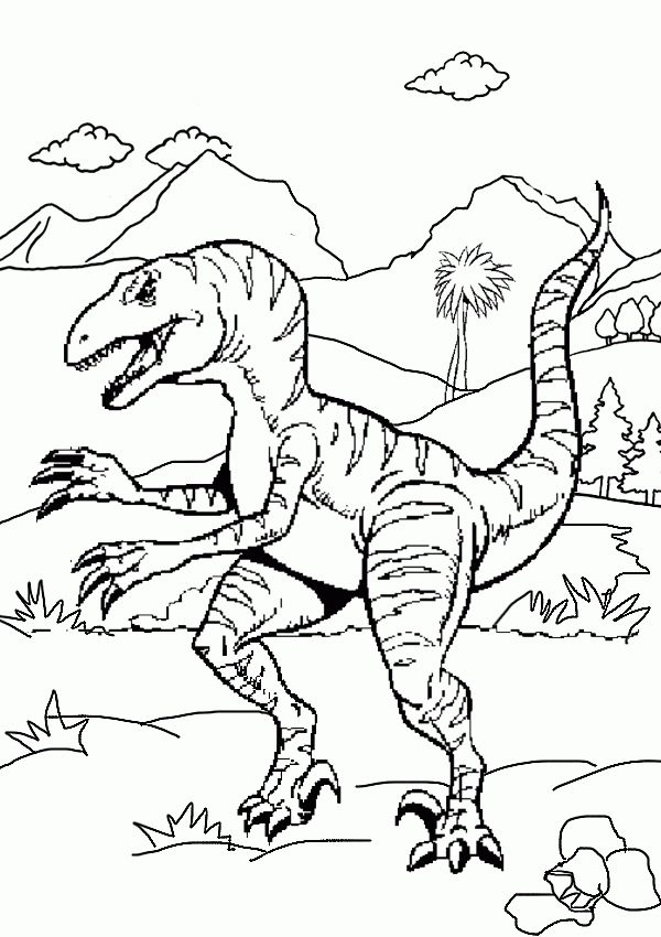 Download Velociraptor Coloring Page Coloring Home