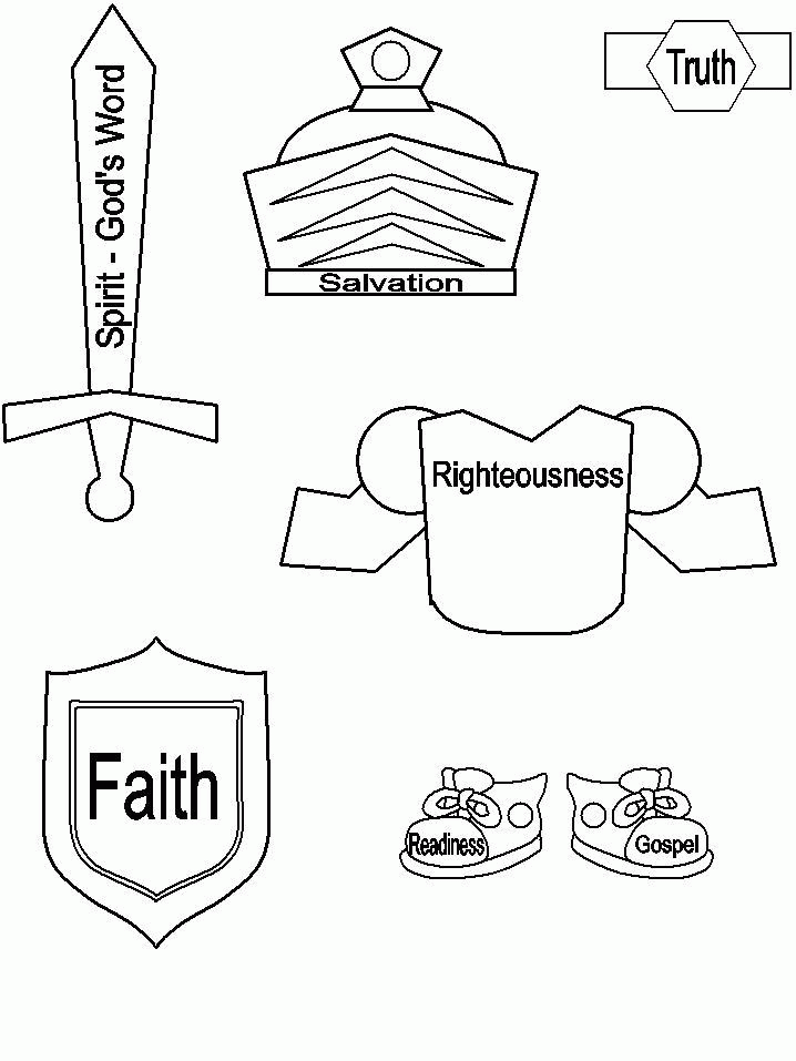Armor Of God Coloring Page