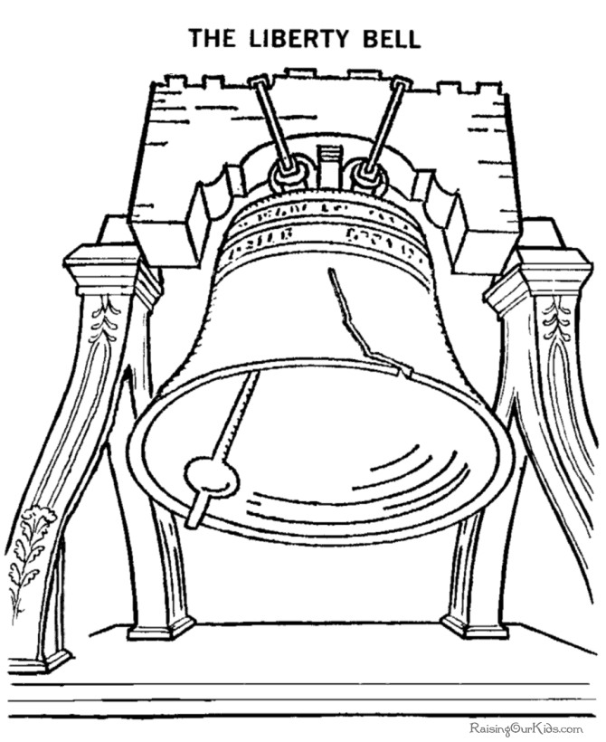 Patriotic Symbols - Liberty Bell coloring pages 016
