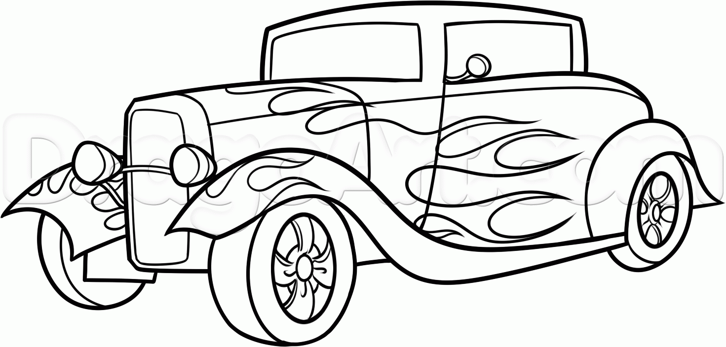 Printable Hot Rod Coloring Pages - High Quality Coloring Pages