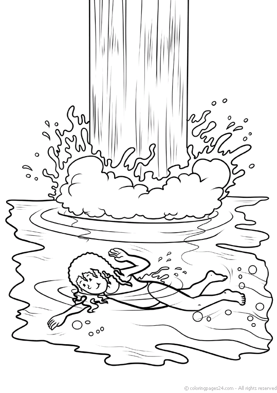 ▷ Waterfall: Coloring Pages & Books - 100% FREE and printable!
