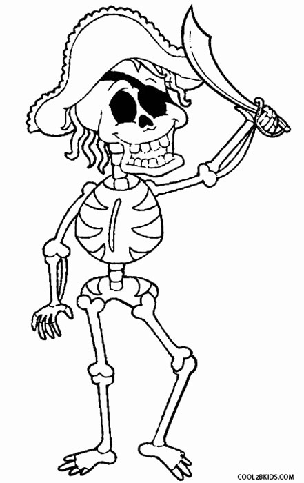 Skeleton Coloring Pages Kids Halloween Printable Color Skeletons ...