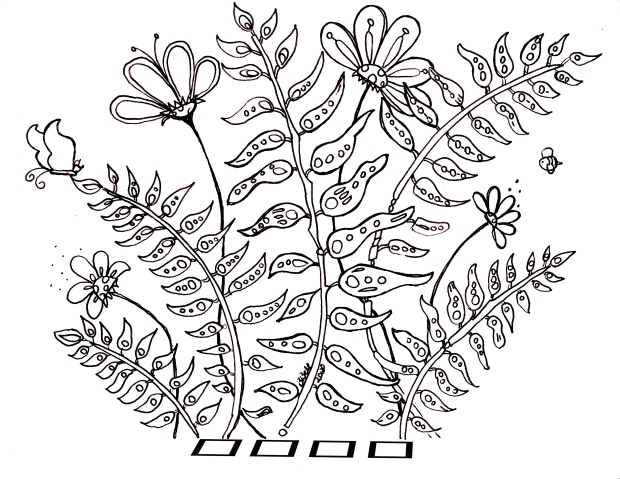 Free Daily Coloring Page Download-Flowers and Ferns – Sugar Beet Crafts