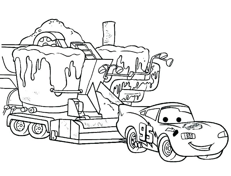 McQueen Fixing The Road Coloring Page - Free Printable Coloring Pages for  Kids