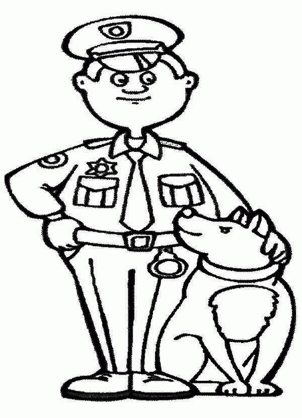 How To Make Free Coloring Pages Of Policeman Hat, Kindergarten ...