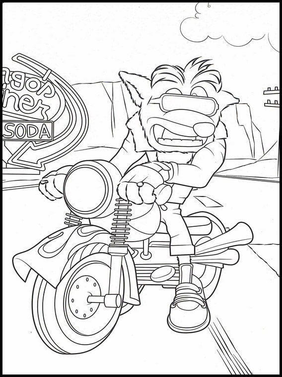 Amazing Crash Bandicoot Coloring Page - Free Printable Coloring Pages for  Kids