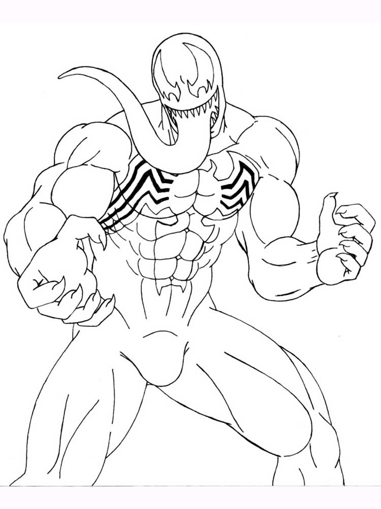 Anti Venom Coloring Page : Venom Face Drawing at PaintingValley.com