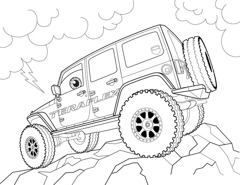 Free Jeep Coloring Pages To Print | Toy story coloring pages, Bunny coloring  pages, Preschool coloring pages
