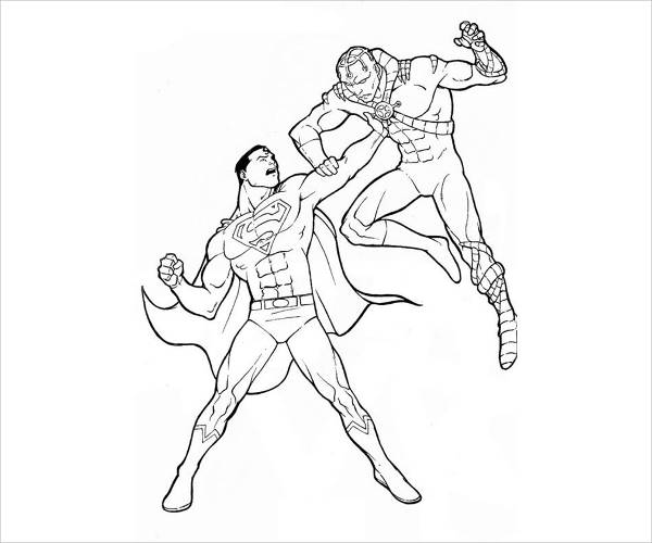 FREE 9+ Superman Coloring Pages in AI