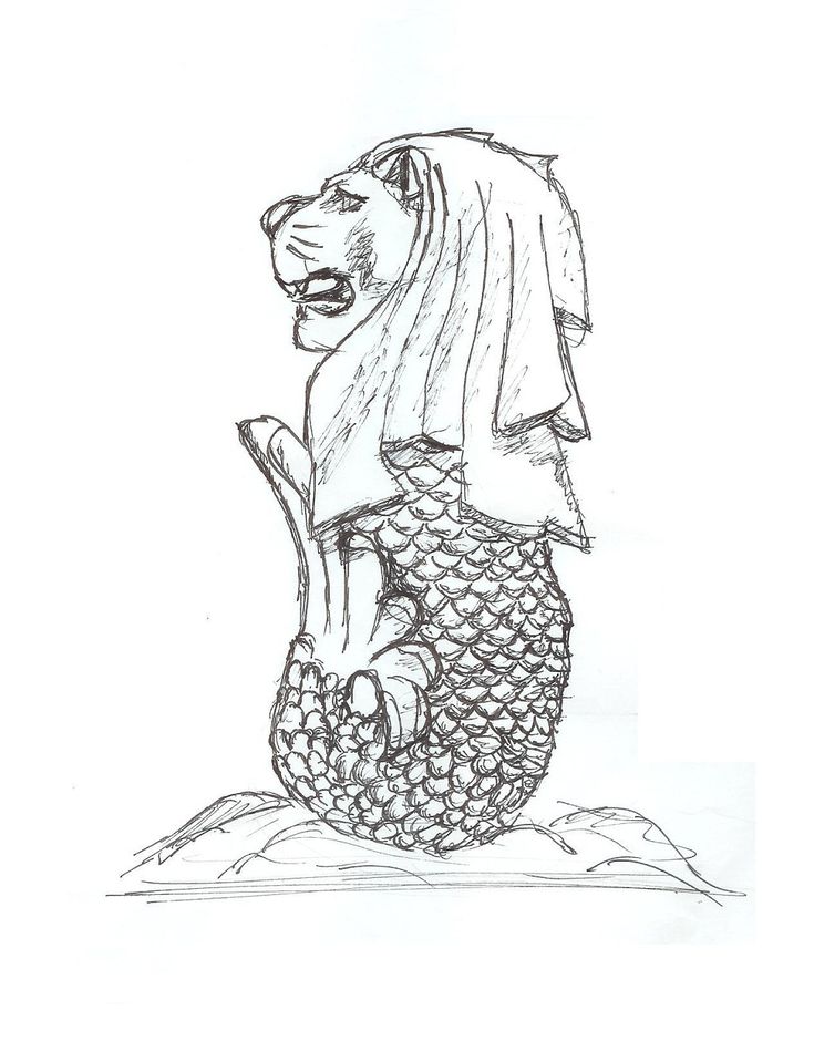 merlion coloring pages - Google Search | Drawing artwork, Art studios, Art  inspiration drawing