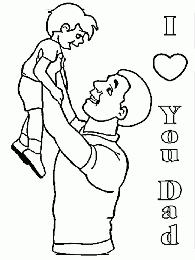 Coloring Pages | I Love You Dad Coloring Pages