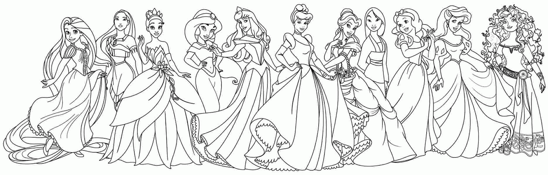 Free Printable Coloring Pages Disney Princesses   Coloring Page ...