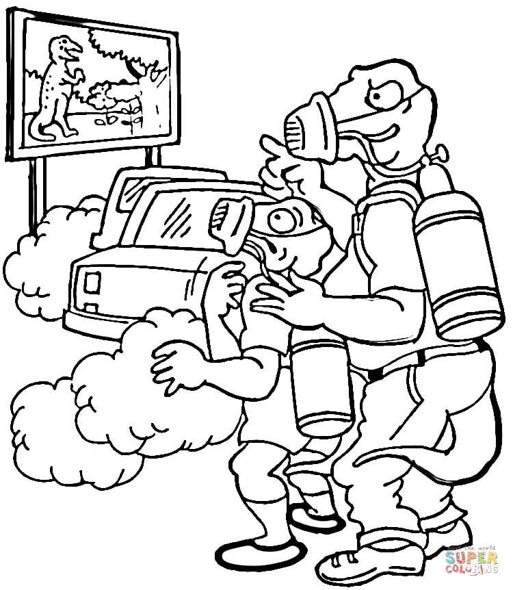 Pollution coloring page | Free Printable Coloring Pages