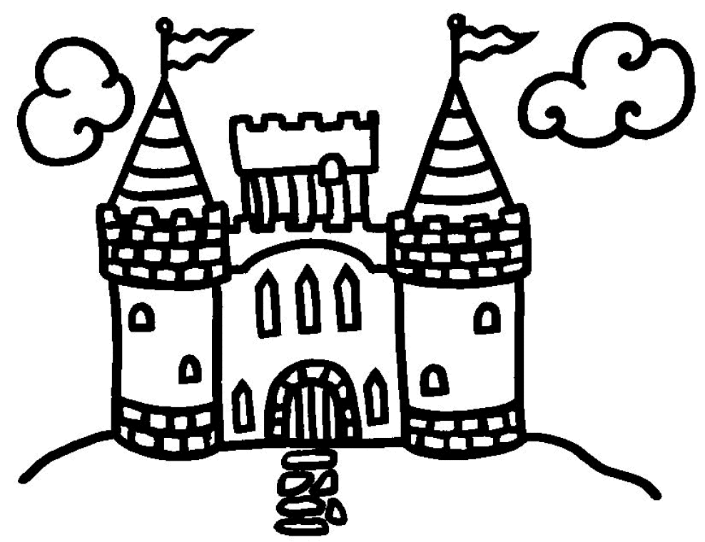 Free Coloring Page Castle - High Quality Coloring Pages