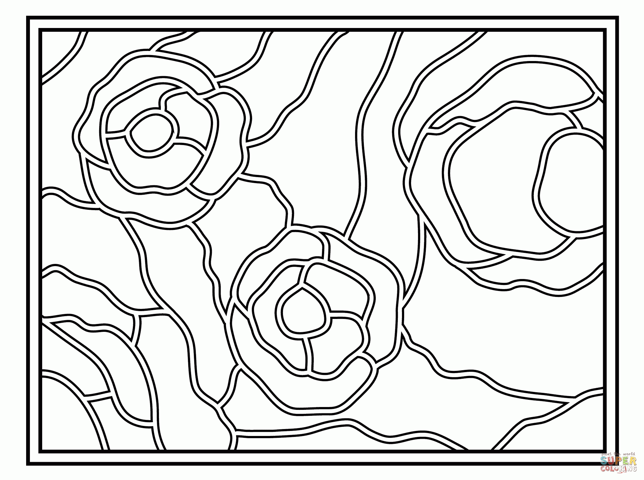 Guide Starry Night Stained Glass Coloring Page Free Printable ...