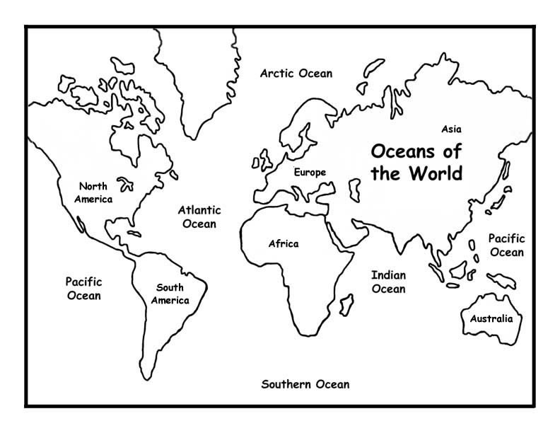 Oceans of the World Coloring Page