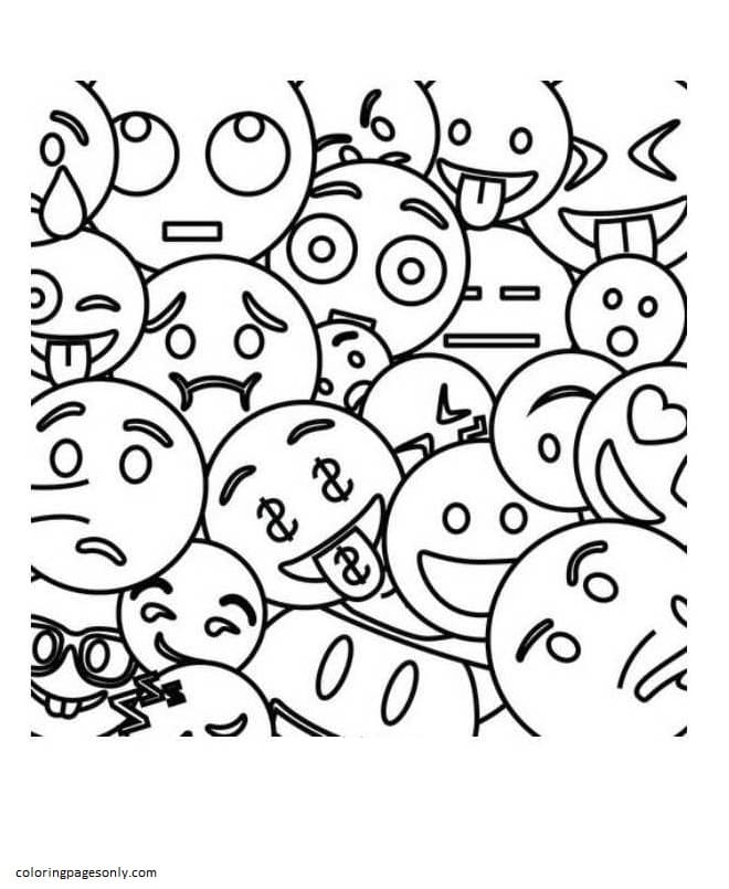 Free Printable Emojis 9 Coloring Pages - Emoji Coloring Pages - Coloring  Pages For Kids And Adults