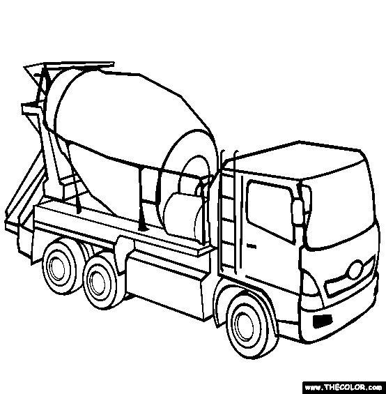 100% Free trucks Coloring Pages. Color in this picture of an Cement Mixer  and others with our libra… | Coloring pages for boys, Truck coloring pages, Coloring  pages