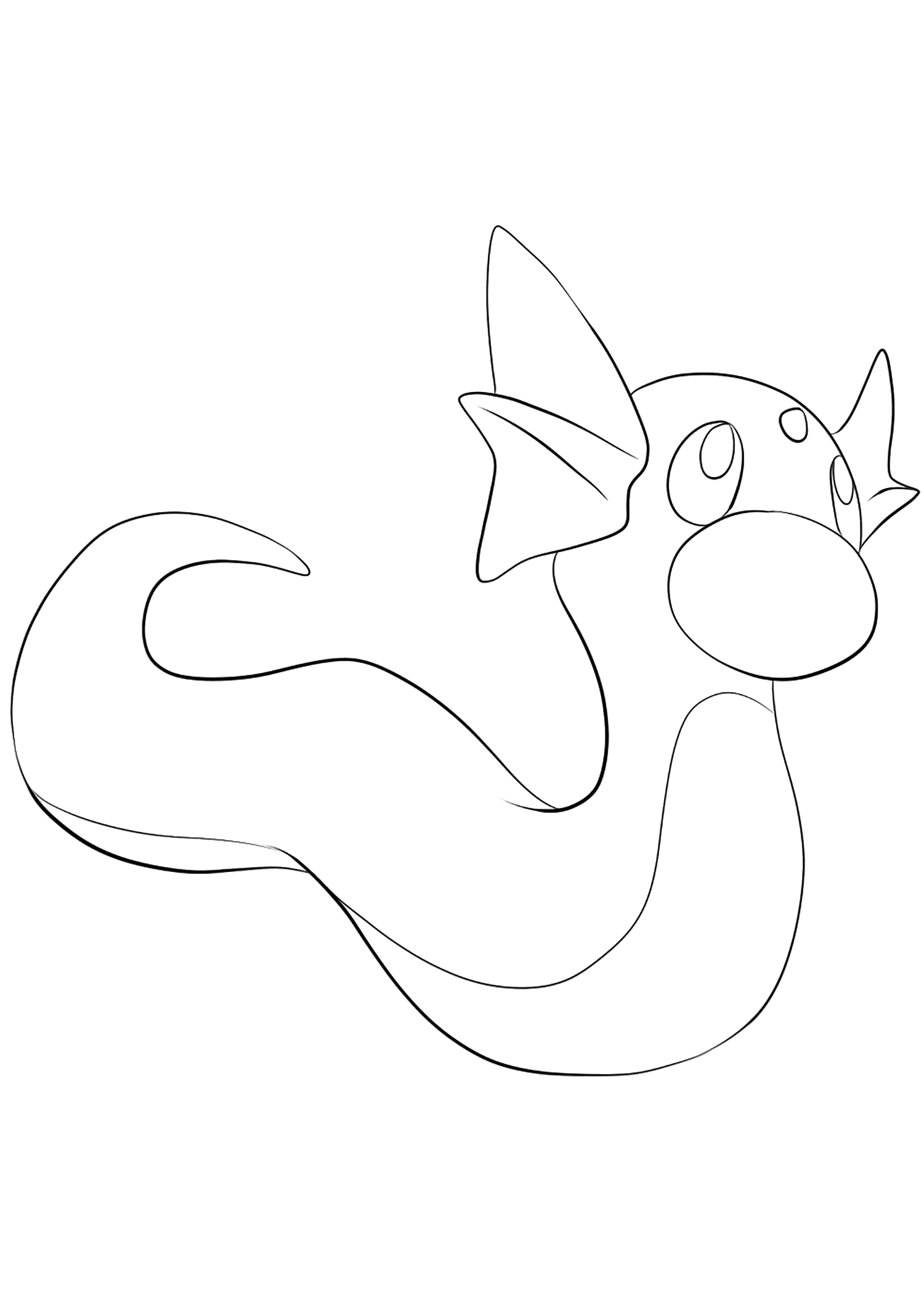 Dratini (No.147) : Pokemon (Generation I) - All Pokemon coloring pages Kids Coloring  Pages