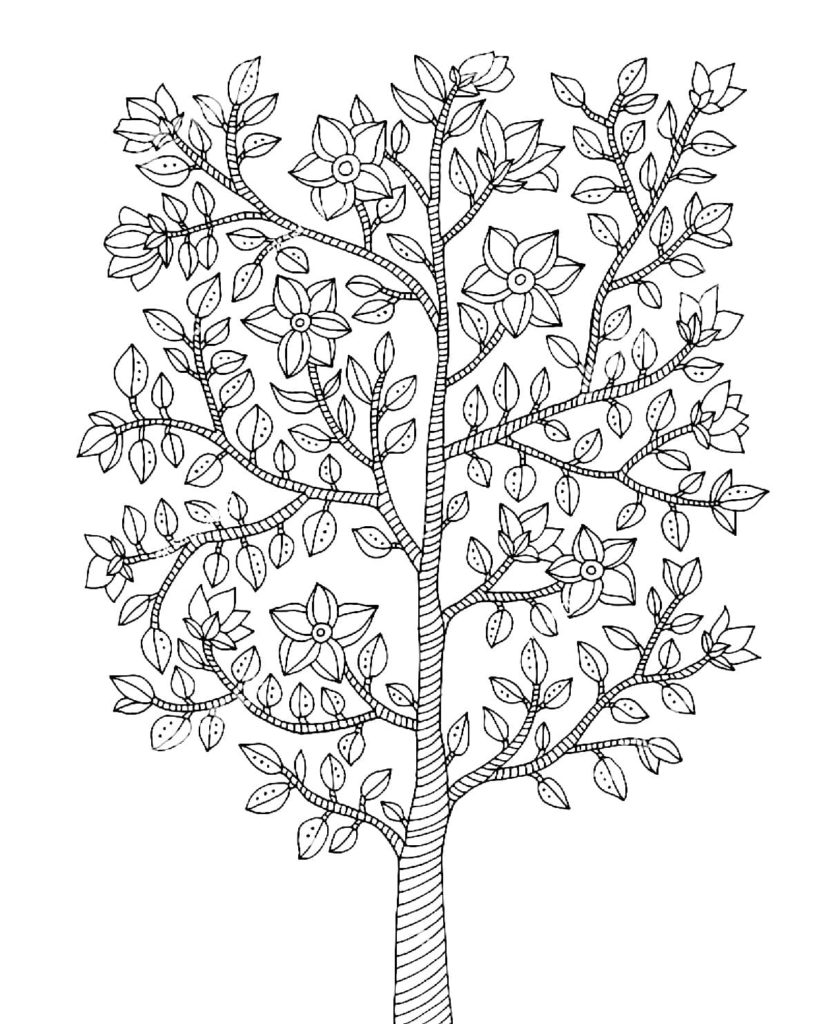 Trees coloring pages | Printable coloring pages for Kids