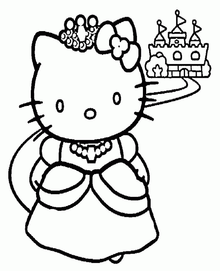 Coloring Pages Hello Kitty Princess - Coloring Home