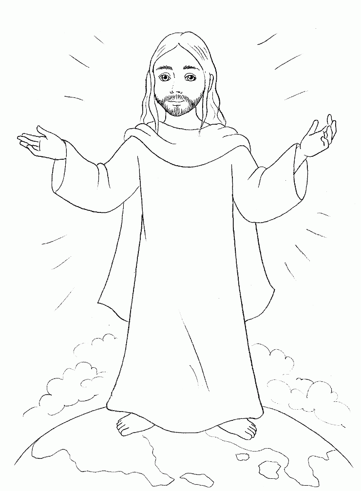 Jesus Ascending To Heaven Coloring Pages Sketch Coloring ...