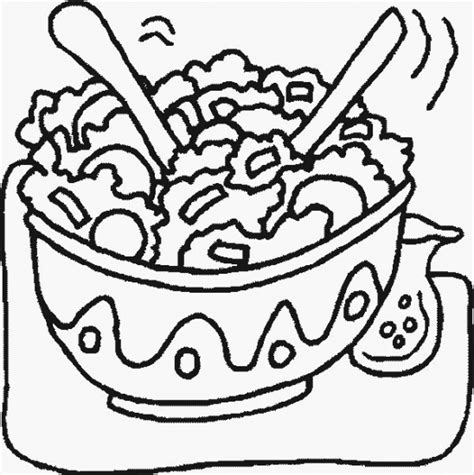Salad Coloring Pages - Learny Kids
