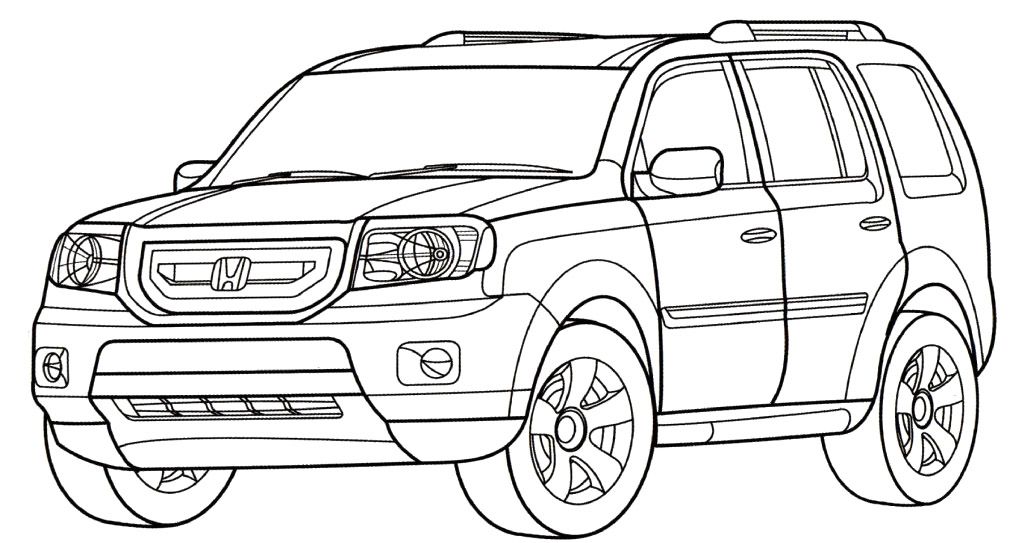 Honda coloring pages download and print for free | Truck coloring ...