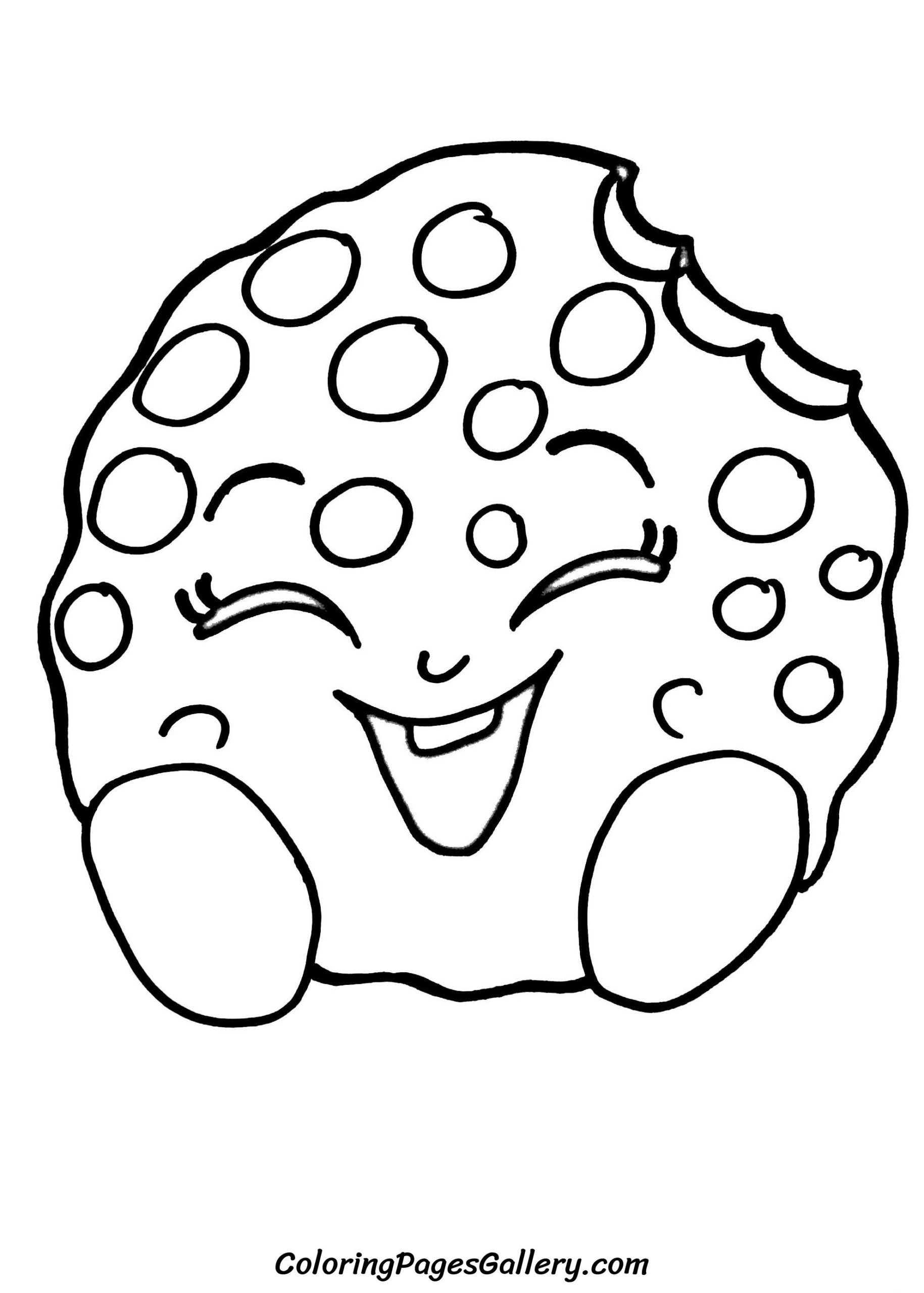 Coloring Pages  Easy Shopkins Coloring Donut Printable Pdf Sheet ...