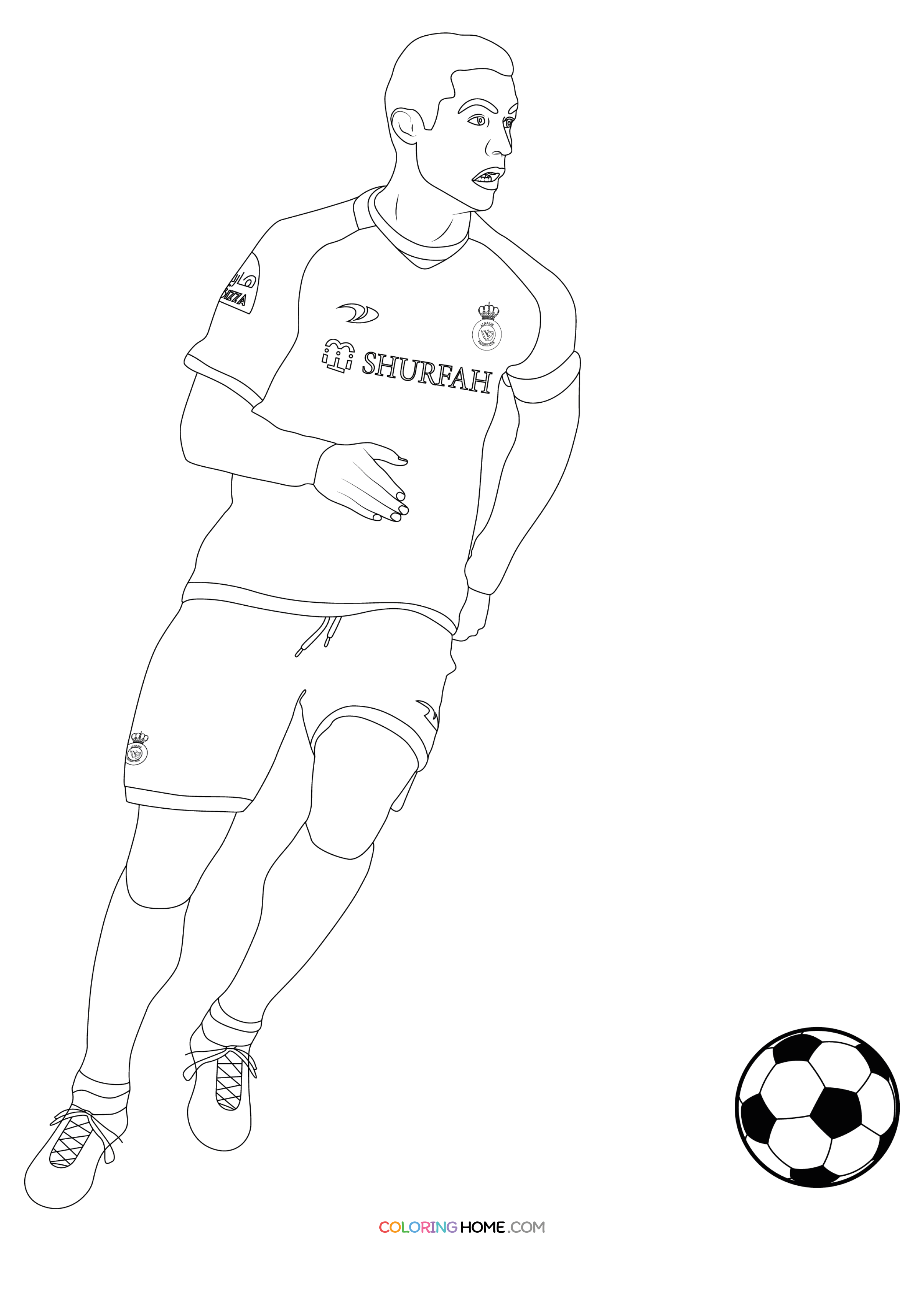Cristiano Ronaldo Al Nassr coloring page