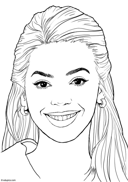 Coloring Page Beyonce Knowles - free printable coloring pages - Img 15410